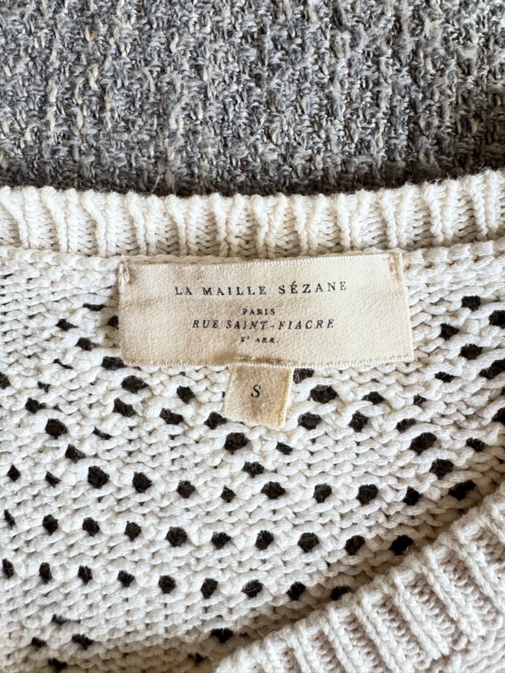 Sezame Capucine Cardigan Small Cream - Picture 7 of 12